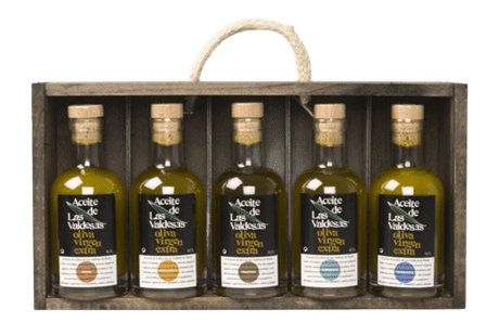Caja de cata de 5 aceites virgen extra monovarietales Caja de cata