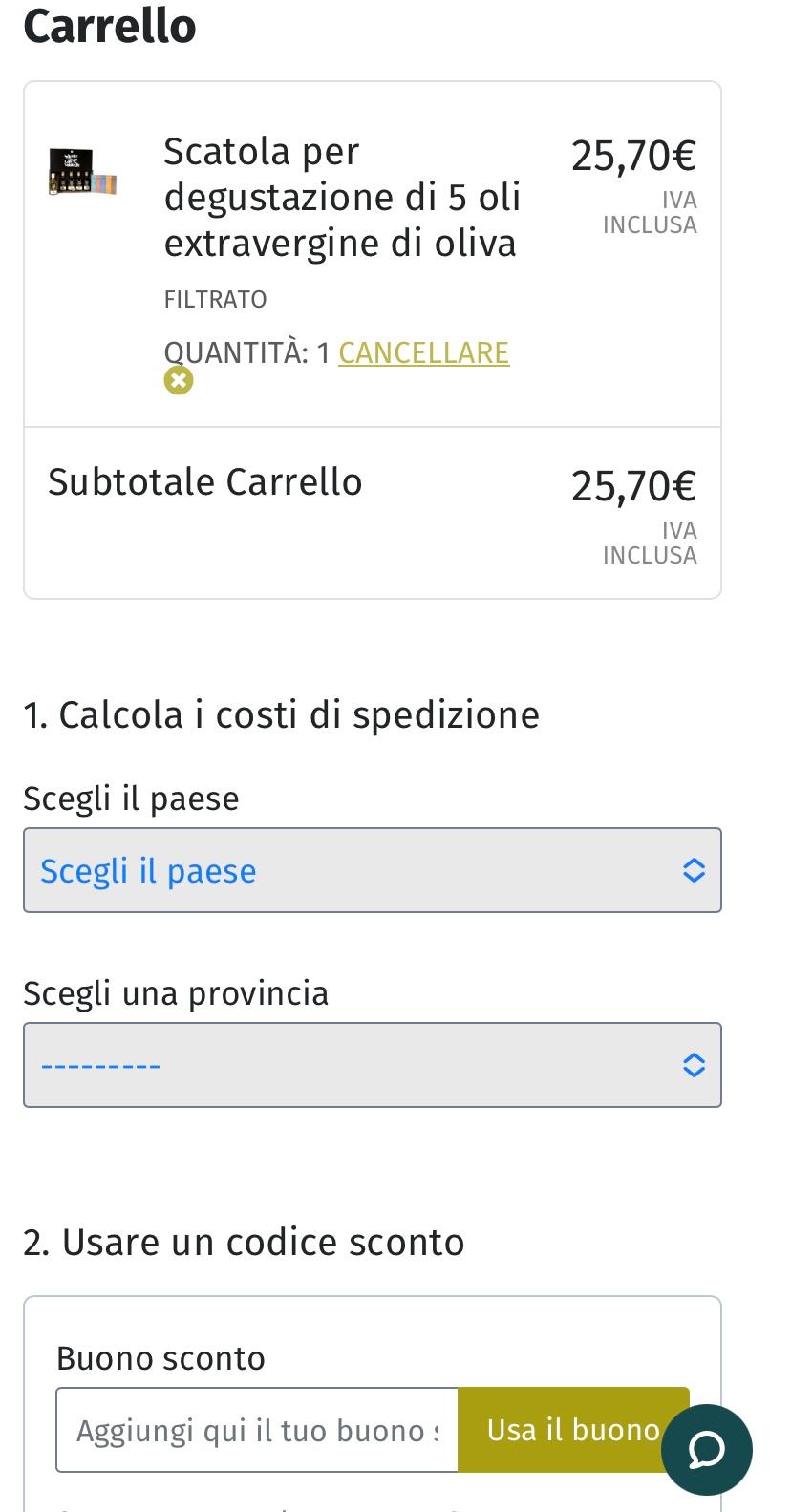 Aggiungi un buono sconto