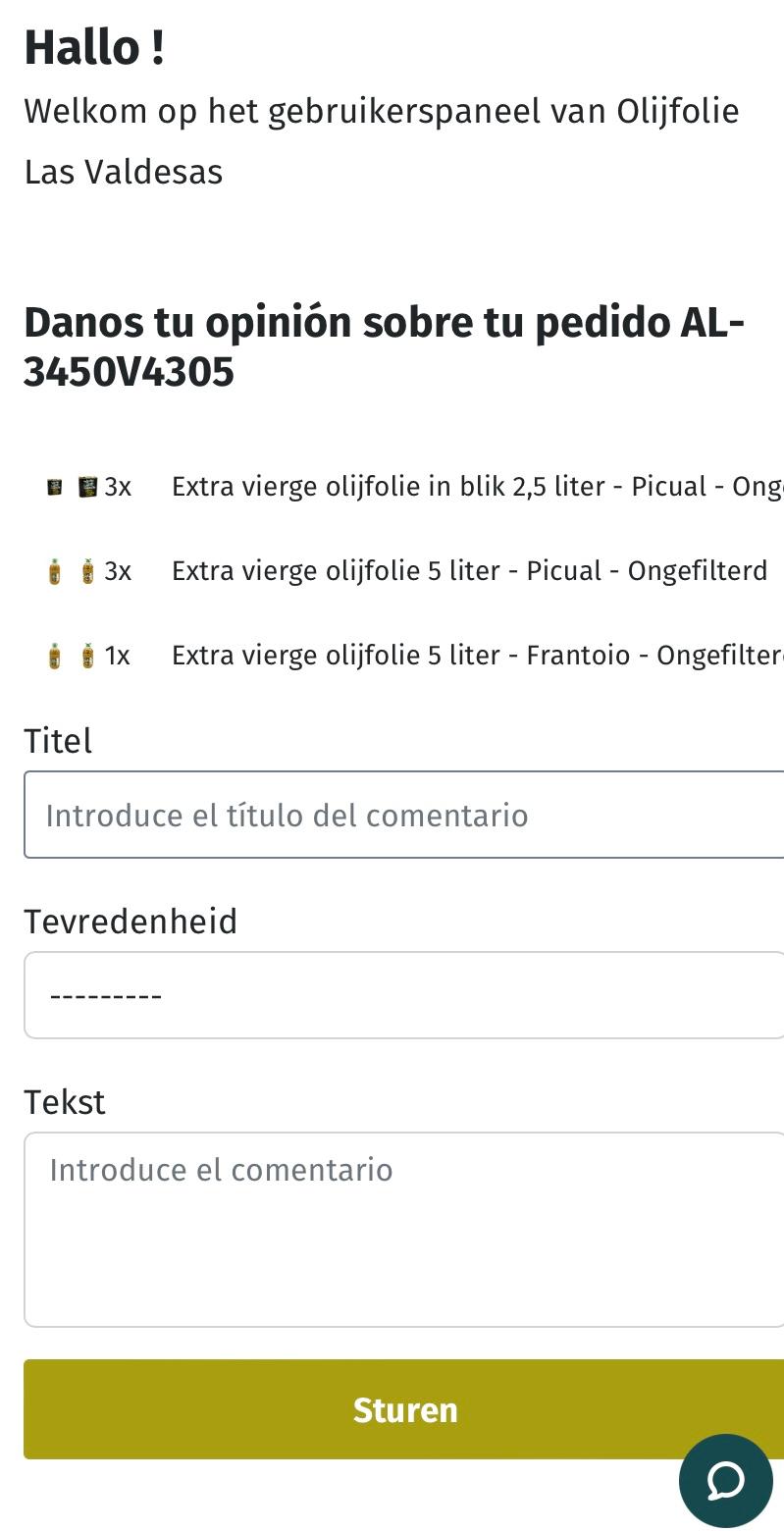 Laat je beoordeling achter en ontvang de kortingsbon 