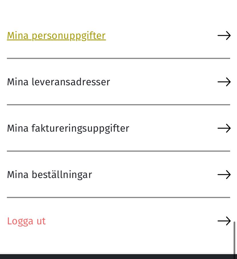 Mina beställningar